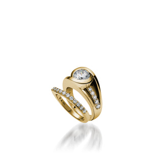 Solstice Yellow Gold Engagement Ring