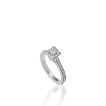 Load image into Gallery viewer, Satin Princess Cut Luminaire Third Carat Lab Diamond Ring

