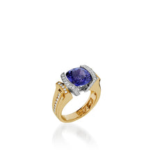 Load image into Gallery viewer, Signature Cushion Cut Tanzanite and Pave Diamond Ring
