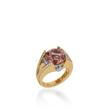 Load image into Gallery viewer, Signature Round Autumn Tourmaline and Diamond Ring
