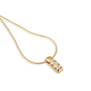 Women's 14 karat Yellow Gold Devotion Small Diamond Pendant Necklace