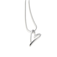 Load image into Gallery viewer, Women&#39;s 14 karat White Gold Devotion Heart Pendant Necklace

