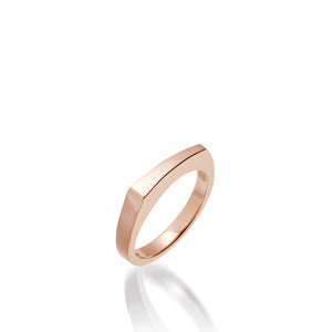 Women's 14 karat Rose Gold Polar Plain Ring