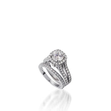 Load image into Gallery viewer, Chiffon Diamond Engagement Ring Round with Cushion Halo
