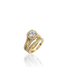 Load image into Gallery viewer, Chiffon  Round Yellow Gold Engagement Ring

