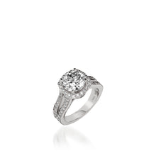 Load image into Gallery viewer, Chiffon  Round White Gold Engagement Ring
