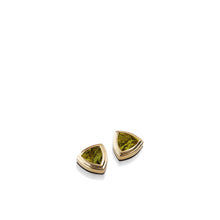 Load image into Gallery viewer, Women&#39;s Sterling Silver and 14 karat Yellow Gold Arrivo Peridot Earrings
