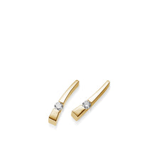 Load image into Gallery viewer, Women&#39;s 14 karat Yellow Gold Polar Diamond Drop Earrings
