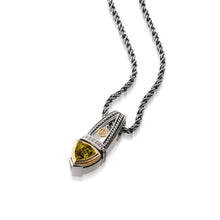 Load image into Gallery viewer, Women&#39;s Sterling Silver and 14 karat Yellow Gold Arrivo Peridot Pendant
