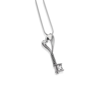 Women's Sterling silver Adore Key Pendant
