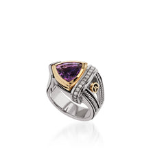 Load image into Gallery viewer, Arrivo Trillion Ring with Pave Diamonds
