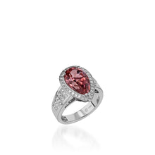 Load image into Gallery viewer, Signature Pink Tourmaline and Pave Diamond Ring

