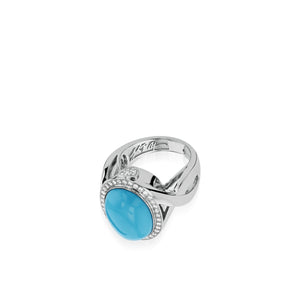 Signature Turquoise and Pave Diamond Ring