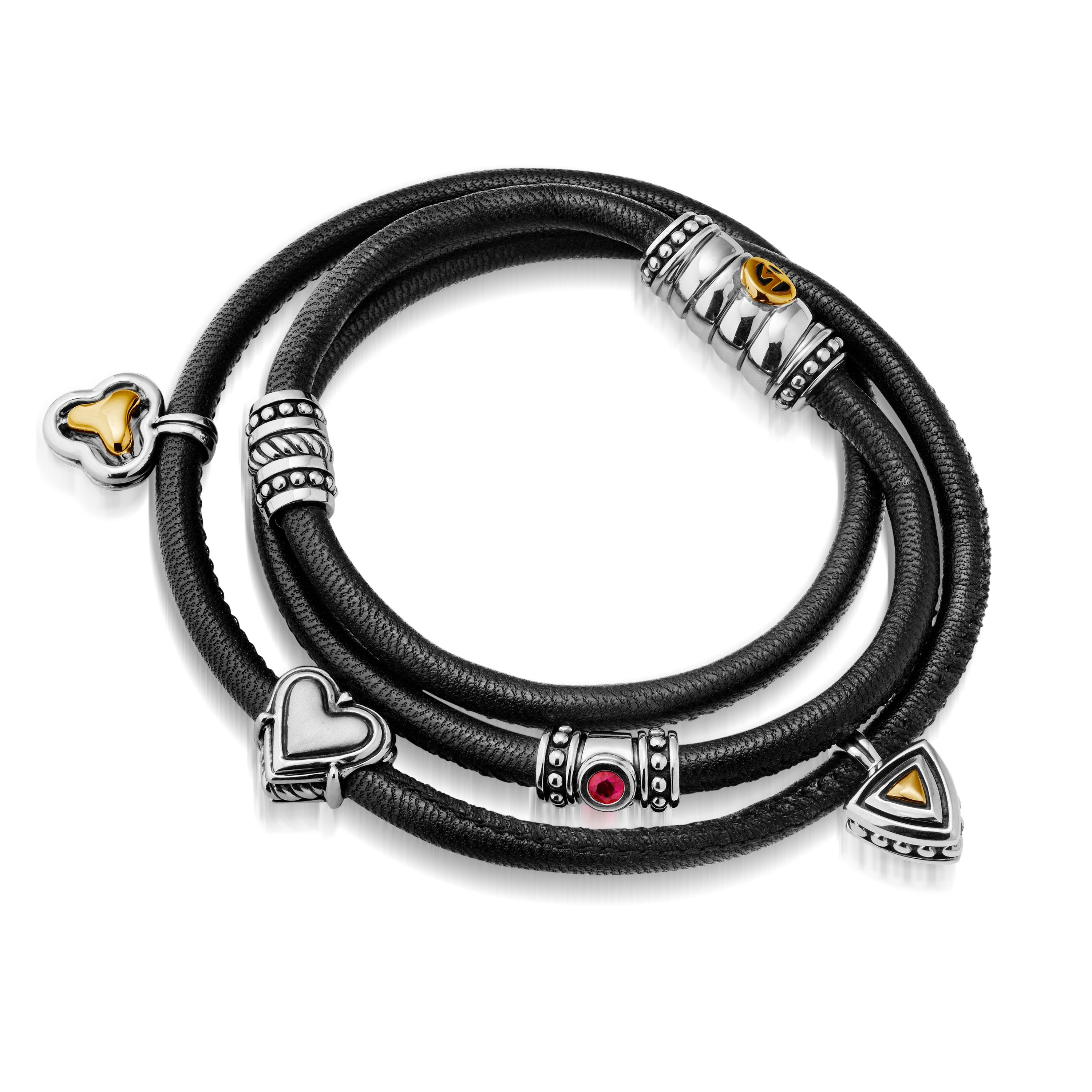 Matrix Black Diamond Leather Bracelet – John Atencio