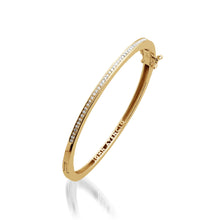 Load image into Gallery viewer, Women&#39;s 14 karat Yellow Gold Essence Bracelet with Pave Diamonds

