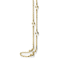Women's 14 karat Yellow Gold Confetti Diamond Station Necklace