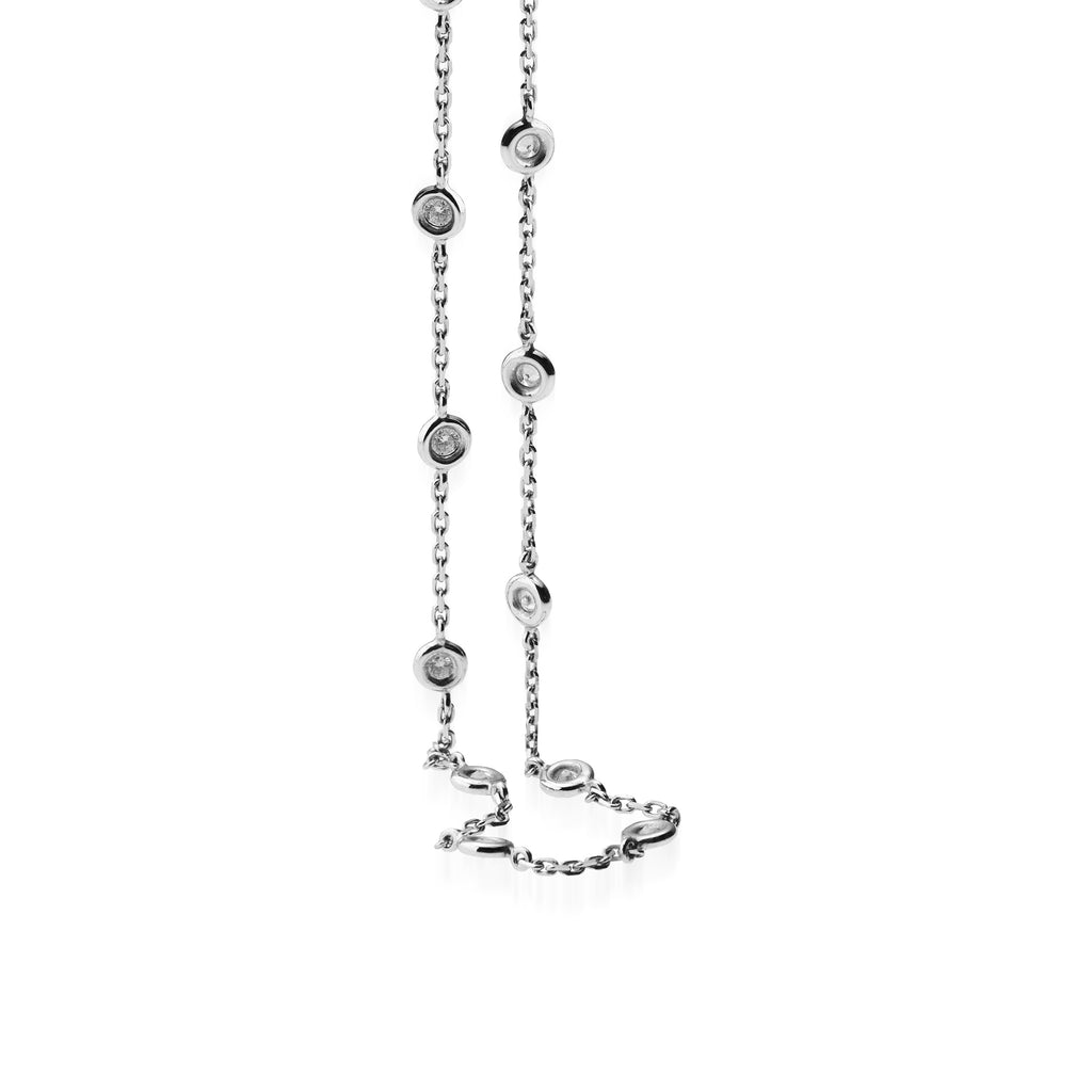 Lines Small Three-Diamond Pendant Necklace – John Atencio
