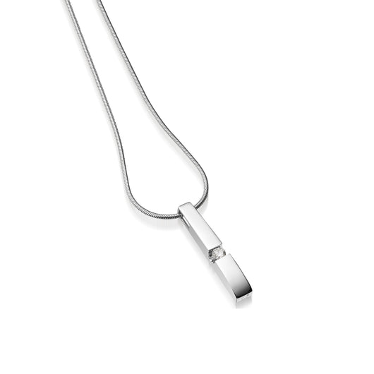 Women's 14 karat White Gold Originate Diamond Pendant Necklace