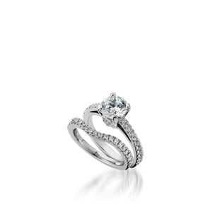 Starburst Diamond Engagement Ring