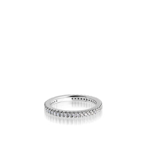 Women's 14 karat White Gold Essence Diamond Stack Ring
