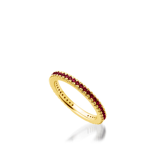 Essence Yellow Gold, Ruby Gemstone Stack Ring