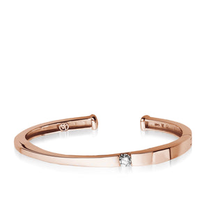 Women's 14 karat Rose Gold Polar Diamond Cuff Bracelet