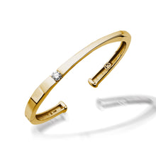 Load image into Gallery viewer, Women&#39;s 14 karat Yellow Gold Polar Diamond Cuff Bracelet
