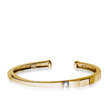 Load image into Gallery viewer, Women&#39;s 14 karat Yellow Gold Polar Diamond Cuff Bracelet
