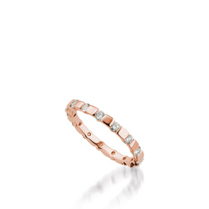 Women's 18 karat rose gold Orion Diamond Stack Ring