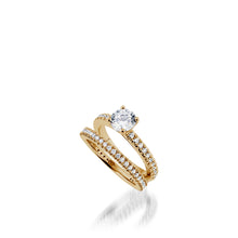Load image into Gallery viewer, Essence Round Yellow Gold Engagement Ring
