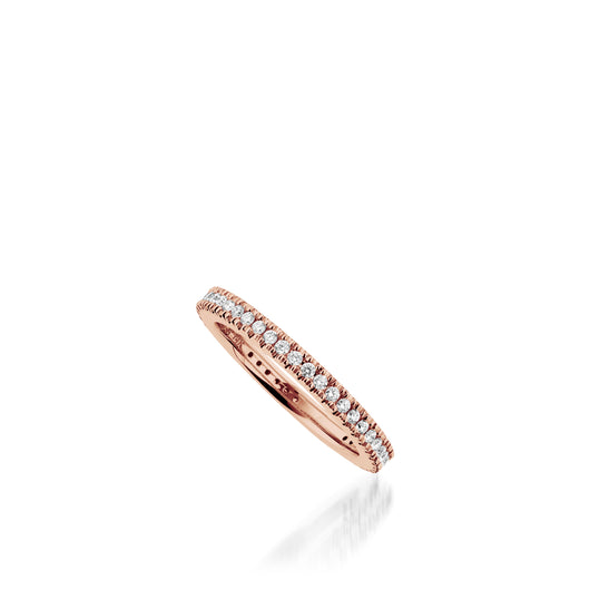 Essence Rose Gold, Pave Wedding Band