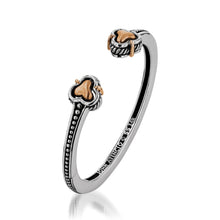Load image into Gallery viewer, Women&#39;s Sterling Silver with 14 karat Rose Gold Apollo Hinged Cuff
