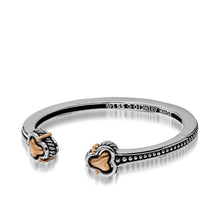 Load image into Gallery viewer, Women&#39;s Sterling Silver with 14 karat Rose Gold Apollo Hinged Cuff
