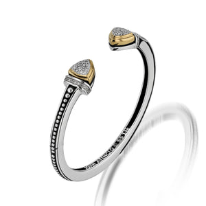 Women's Sterling Silver and 14-karat yellow gold Arrivo Pave Cuff