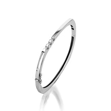Load image into Gallery viewer, Devotion White Gold Small Hinged Diamond Bracelet
