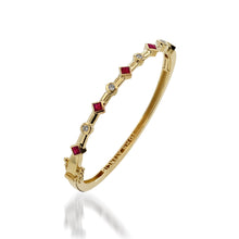 Load image into Gallery viewer, Paloma Yellow Gold, Ruby Gemstone and Diamond Bracelet
