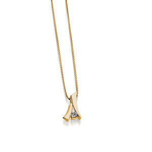 Oyster Small Diamond Pendant Necklace