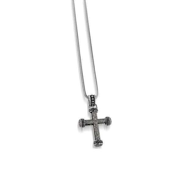 Antigua Pave Cross Pendant Necklace – John Atencio