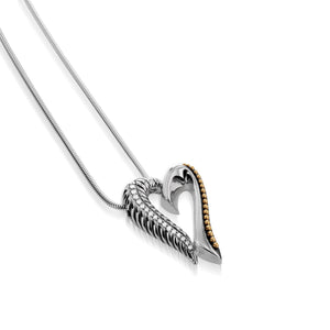 Entwine Pave Heart Pendant Necklace