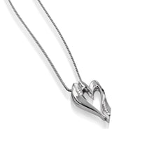 Load image into Gallery viewer, 14 karat White Gold Cherish Diamond Heart Pendant
