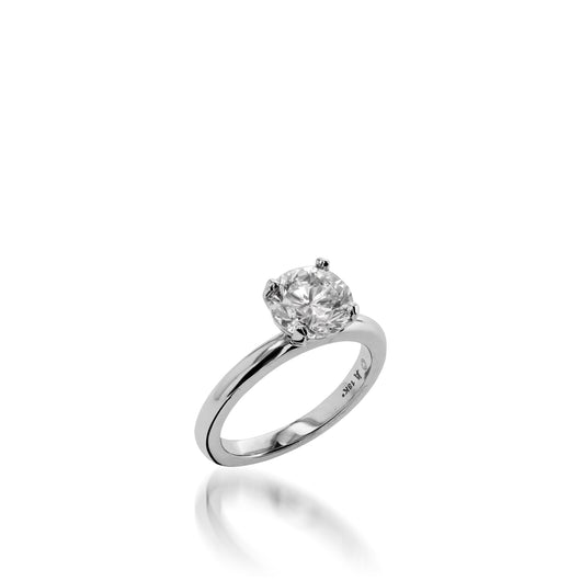 18-karat white gold Essence Solitaire 1.01 carat Round Diamond Engagement Ring