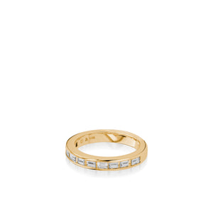 Treasure Baguette Yellow Gold Anniversary Ring