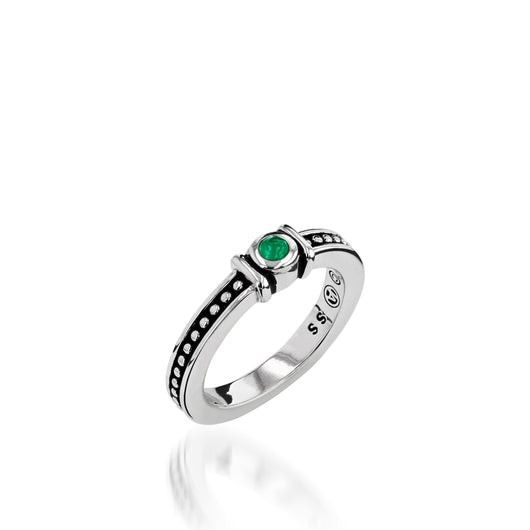 Antigua Birthstone Stack Ring