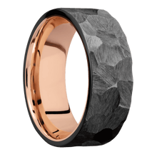 Load image into Gallery viewer, Zirconium + Rock Finish + 14K Rose Gold
