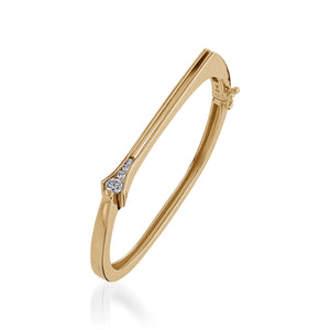 Venture Yellow Gold Diamond Cuff Bracelet