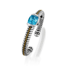 Load image into Gallery viewer, Entwine Blue Topaz Gemstone Cuff Bracelet
