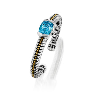 Entwine Blue Topaz Gemstone Cuff Bracelet