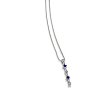 Load image into Gallery viewer, Paloma White Gold Blue Saphires Gemstone and Diamond Pendant
