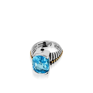 Entwine Blue Topaz Gemstone Ring