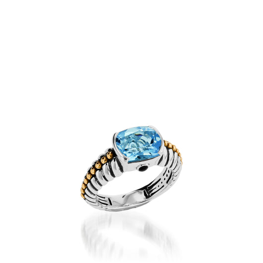 Entwine Blue Topaz Small Gemstone Ring